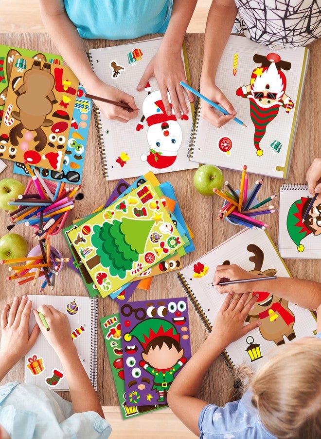 Oomloid 42 Sheets Christmas Party Favor Stickers for Kids, Christmas Goodie Bag Stocking Stuffers Face Stickers, Gifts Games Activities Holiday Sticker Crafts for Kids - Image 5